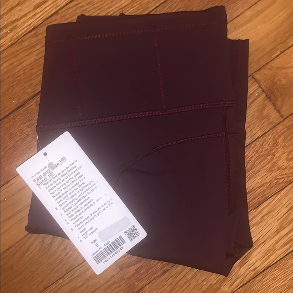 NWT lululemon 10” shorts